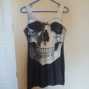 skull print bodycon dress